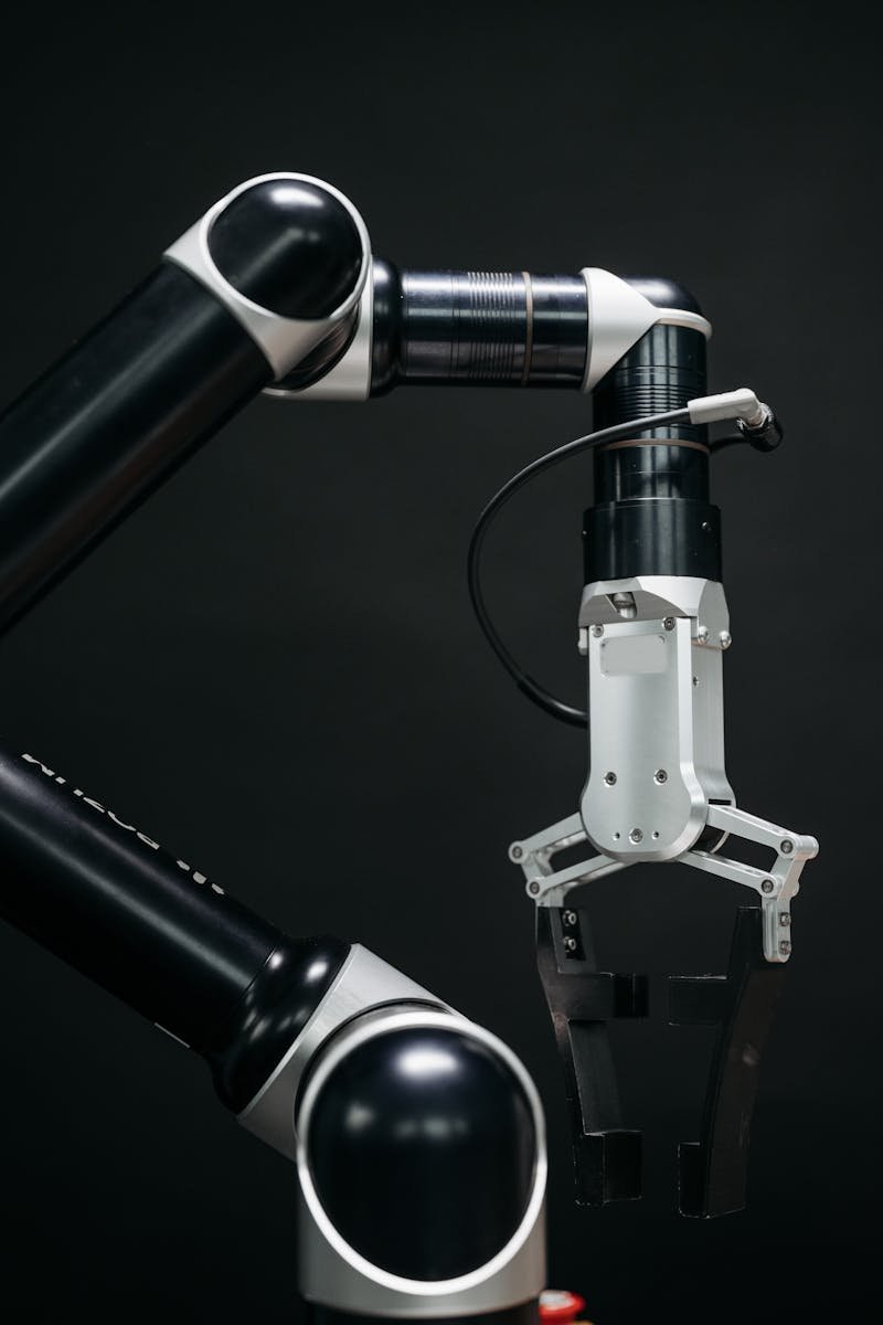 A detailed view of a robotic arm showcasing advanced technology.